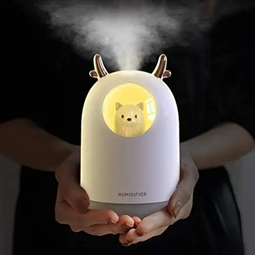 

USB Humidifier 300ml Home Appliances Cute Pet Ultrasonic Cool Mist Aroma Air Oil Diffuser Romantic Color LED Lamp Humidificador