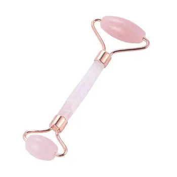 

Natural Rose Quartz Facial Massage Crystal Stone Wrinkle Removal Facial Massage Roller Jade Face Slimming Body Head Neck Device