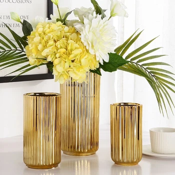 

Flower Vase Ceramic Flower Arrangement Living Room Desktop Decor Furnishing Hydroponic Artware Decoration Crafts Home Decoration