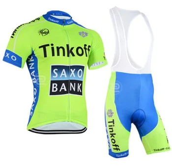 

Cycling Set Saxo Bank Tinkoff Team Cycling Jersey Sets MTB Bicycle Bike Breathable Cycling Suit 9D GEL Quick-dry