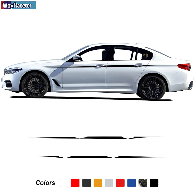 2 X M Performance Side Stripes Sticker Waist Line Decal For BMW F20 F22 ...