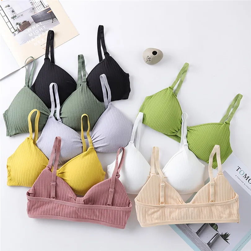 Free Size Bras For Women Wireless Solid Bra Push Up Casaul Cotton Bras For Women Soutien Gorge Sexy Erotique 30DEC2416