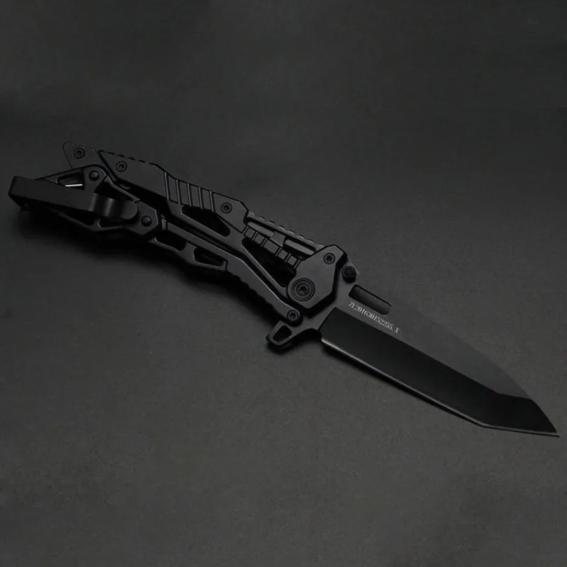 Портативный складной нож высокой твердости, спасательный инструмент для выживания, инструмент для самообороны, армейский пользовательский походный боевой полностью стальной тактический нож