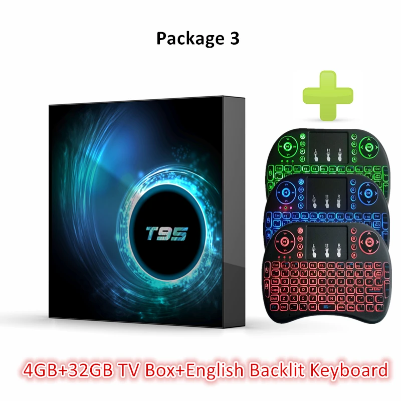 4G 32G EN Backlit Android 10 tv Box H616 Четырехъядерный 4 ГБ 32 ГБ 64 Гб 2,4G WiFi Google Play 6K Smart Android Box медиаплеер телеприставка T95 - Цвет: 4G 32G EN Backlit