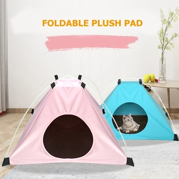 

Portable Folding Puppy Tent Classic Colors and Simple Durable Design Nest Fleece Pad Cat Dog Kennel House Pet Supplies
