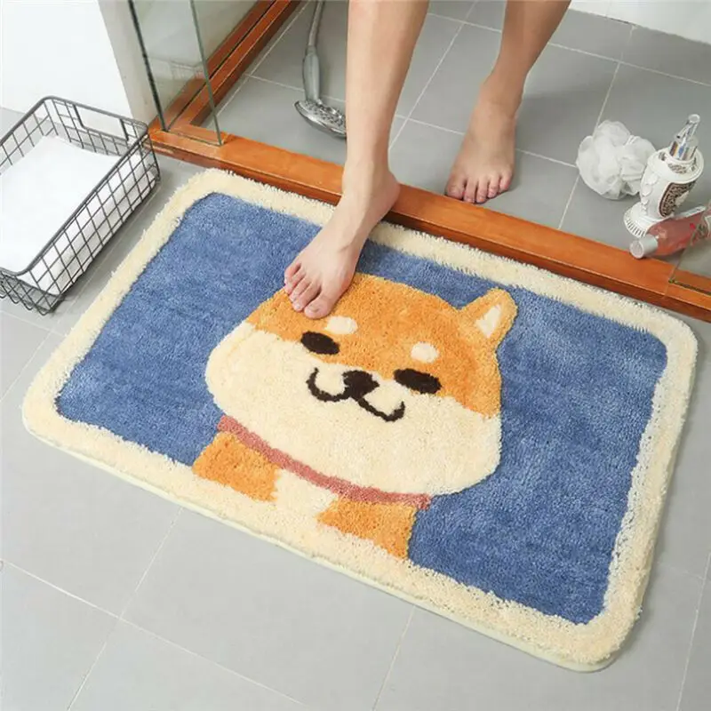 Коврик для ванной милая собака породы Акита корги Нескользящая домашняя дверь коврик Горячий