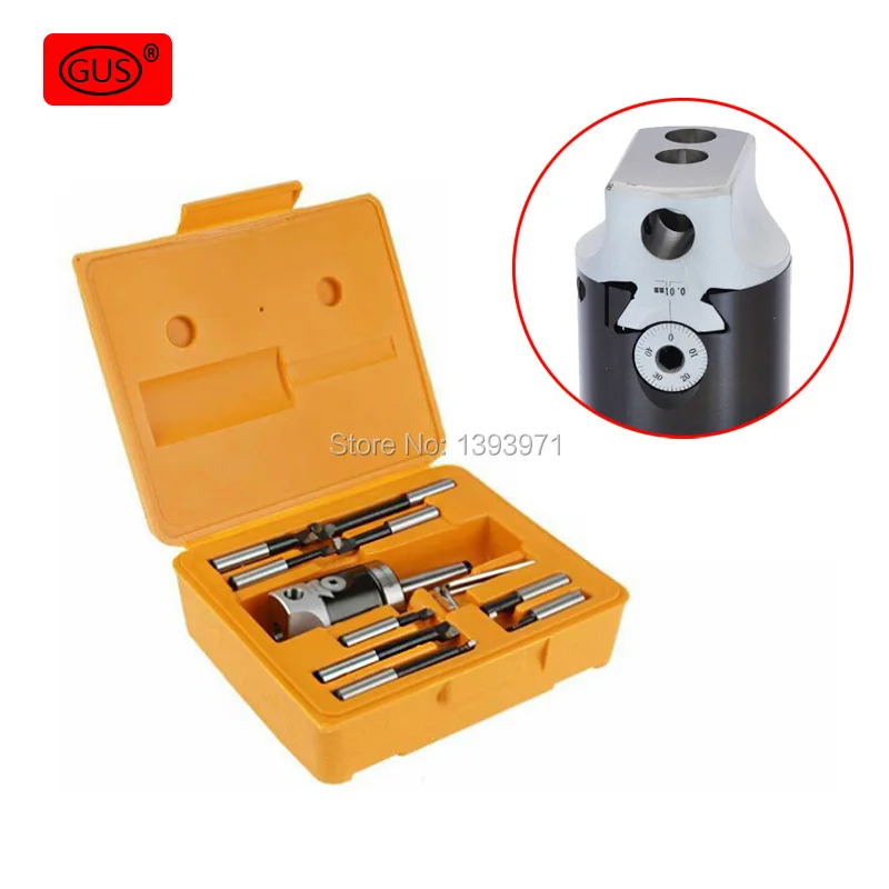 

GUS High precision 2 inche F1-12 50mm boring head,Spindle MT3 9pcs cemented carbide 12mm boring Tool boring bars set