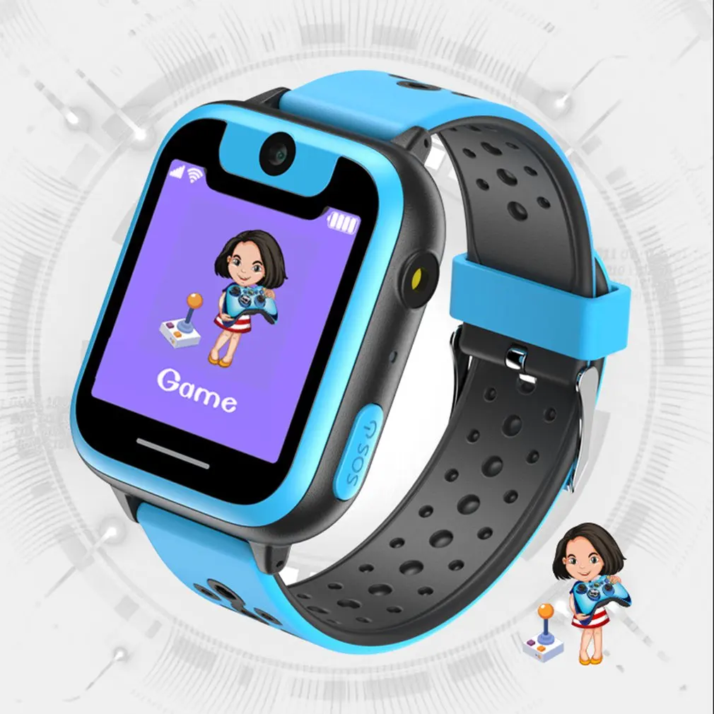 S6 сенсорный экран gps расположение фонарик камера детская игра Детские умные часы SOS Аварийная сигнализация низкая мощность Сигнализация