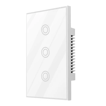 

3CH Z-wave Plus US Touch Smart Switch 3 Gang Smart Light Switch Panel US 908.4MHZ For Alexa Google Home Tuyasmart Smart Life