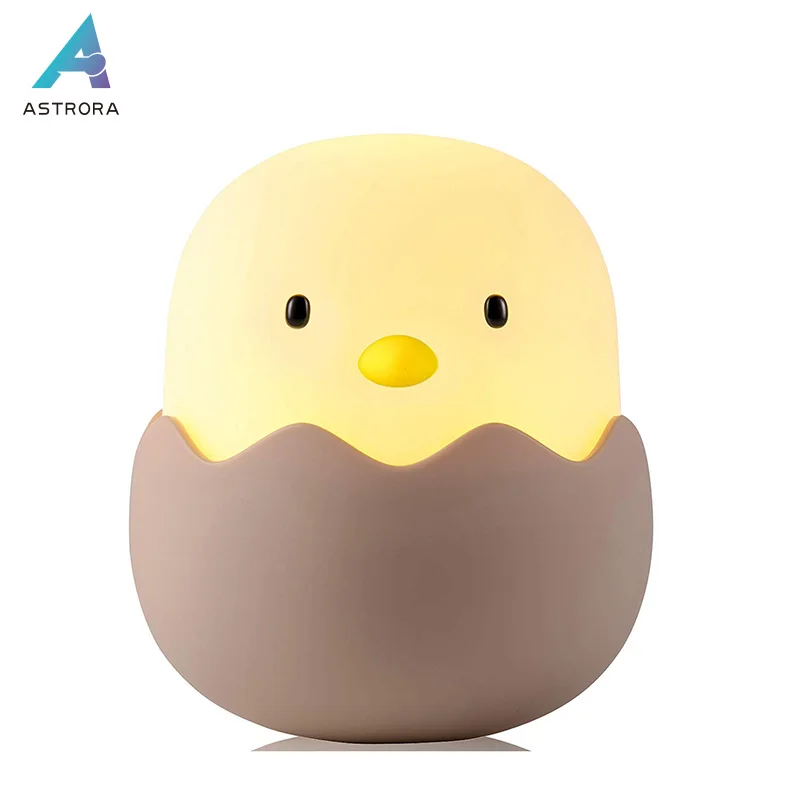 ASTRORA Creative Kids Night Light With Touch Sensor Silica gel Eggshell USB With Sleeping Lamp Portable And Rechargeable