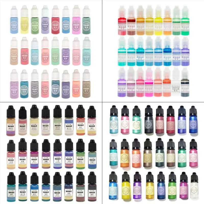 

24 Pcs/set CRYSTAL Epoxy Pigment UV Resin Dye DIY Jewelry Colorant Art Crafts Coloring Toning Color Mixing Liquid Decor