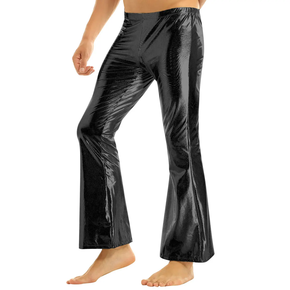 Mens Shiny Metallic 70's Vintage Disco 