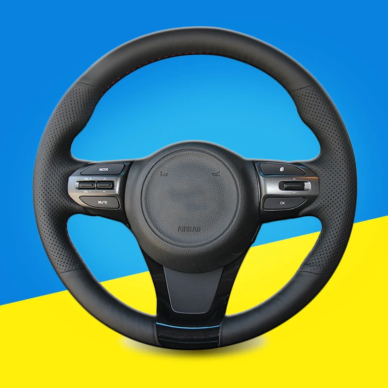 Авто оплетка на рулевом колесе Крышка для Kia K5 Optima ручной шитье DIY Автомобильный руль покрытие для интерьера