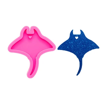 

Crystal Epoxy Resin Mold Stingray Shape Key Chain Pendant Casting Silicone Mould