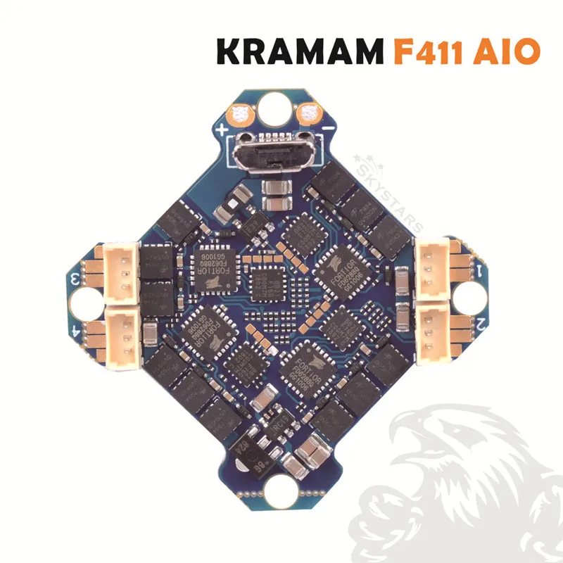 Предпродажа Skystars KARMAM F411 AIO MPU6000 5 В/1.5A BEC 15A 2-4S 25,5 мм для FPV гоночный Радиоуправляемый Дрон мультиротор Запчасти Аксессуары