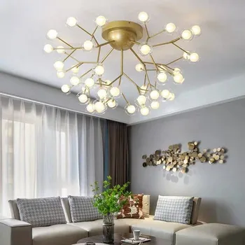 

Postmodern Glass Ceiling Lamp Living room Nordic Bedroom lights Europe Modern Creative Style Glass Ceiling Lighting