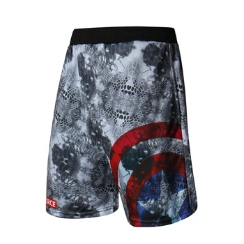 

Running Shorts Men Fitness Crossfit Gym Shorts Captain America Sport Shorts Workout Jogging Training Exercise Sweatpants