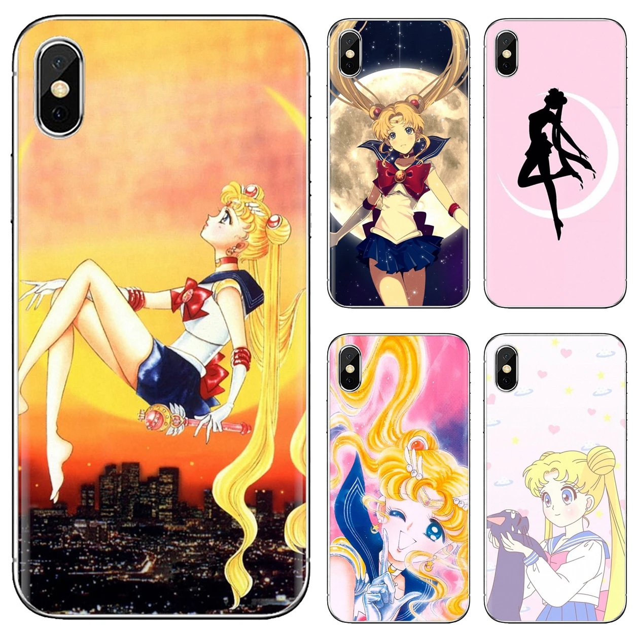 Soft TPU Mobile Phone Accessories Cover For Huawei Honor Y5 2018 2019 8S 9X Pro 20 10 10i Lite Sailor Moon Manga Anime | Мобильные