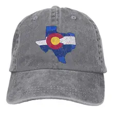 Флаг Колорадо, Техасская карта, Классическая Бейсболка унисекс, регулируемая, окрашенная, окрашенная, хлопковая кепка