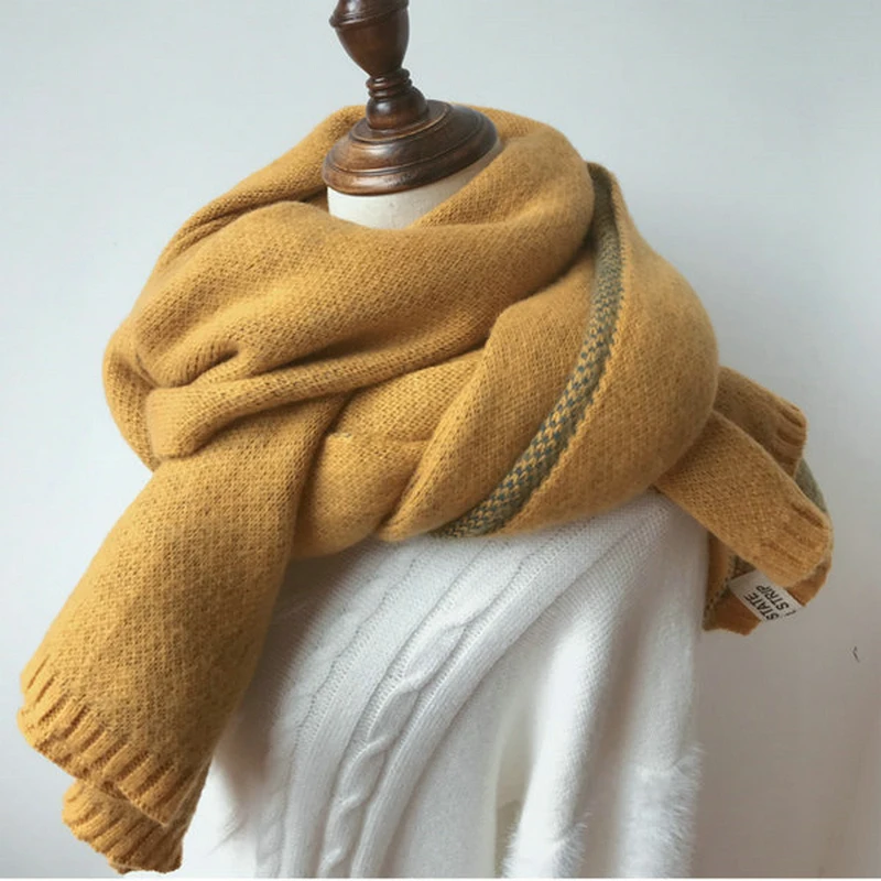 Scarf female autumn winter student versatile knit cute girl wool bib | Аксессуары для одежды