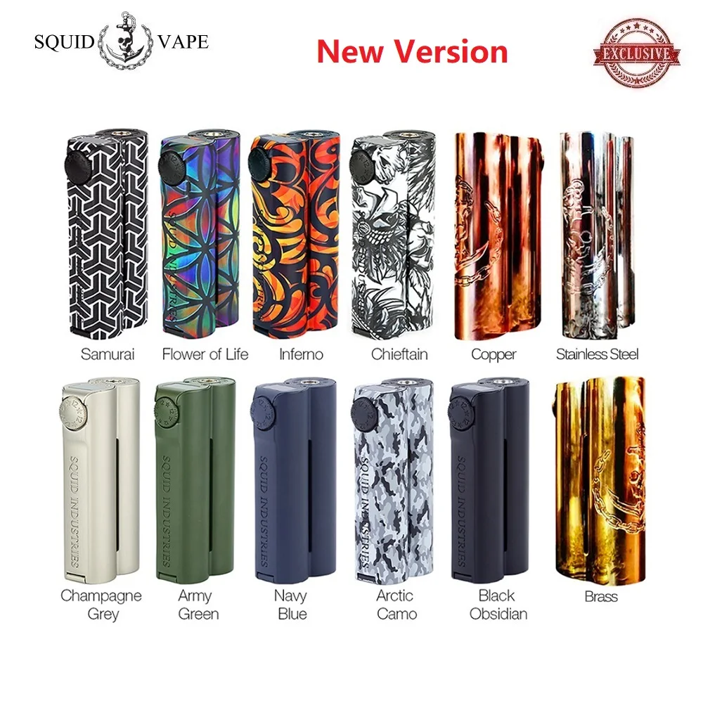 Heavengifts Squid Industries Double Barrel V3 150 Вт VW MOD с плоским OLED дисплеем без аккумулятора 18650
