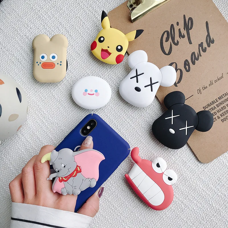 

Cute Mobile Phone Holder Silicone Stretch Folding Cartoon Mobile Phone Ring Creative Gift Rings Buckle Fashion Gadget