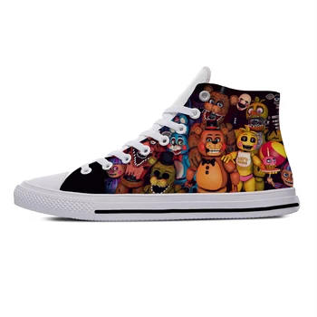 

Five Nights at Freddy Fnaf Popular Funny Fashion Casual Canvas Shoes High Top Lightweight Breathable 3D Print Men women Sneaker