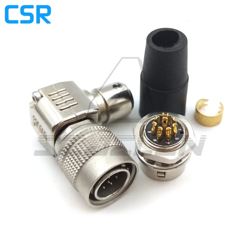 Hirose соединитель под прямым углом 12 pin, HR10A-10P-12p/HR10A-10r-12s, промышленная Мощность камеры, m12 Монтажная розетка