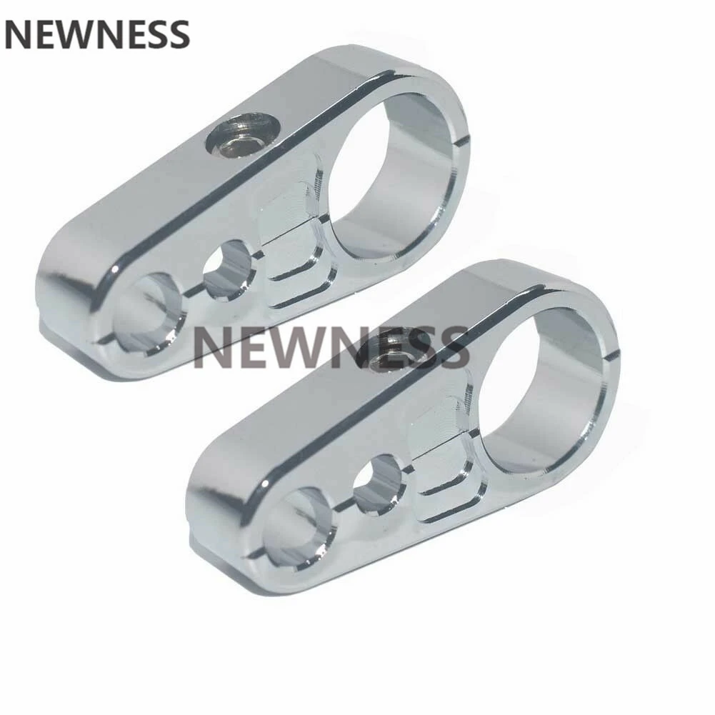 BLACK 11/2" BILLET CABLE CLAMP FOR HARLEY & CUSTOM FRAMES Handlebars