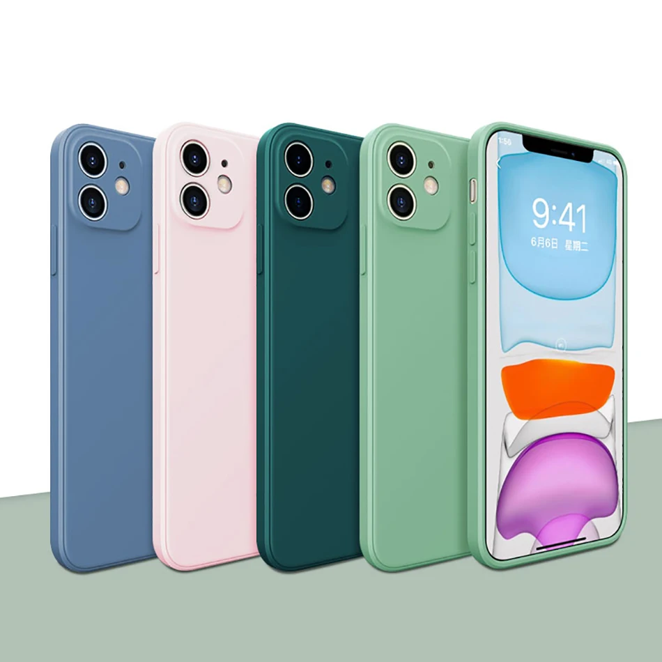 Phone Case For Apple iPhone 11 12 Pro Max Mini SE 2020 2 6 S 7 8 Plus X XS MAX XR Case Candy Soft Silione Original Cover Fundas