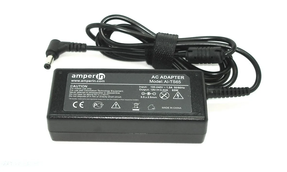 Блок питания Amperin AI-TS65 для Toshiba 19V 3.42A 5.5x2.5 mm | Компьютеры и офис