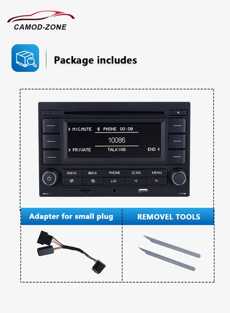 Autoradio Audio Stéréo RCN210 pour VW Golf MK4 Polo Passat B5 USB