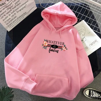 

Creative Icon English Alphabet Print Warm Sweatshirt Punk Hoodies Korean Style Women Streetwear Ariana Grande Riverdale Pullover