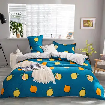

3/4pcs bed linen set home comforter bedding set soft polyester flat sheets + duvet cover + pillow case bed set home texitiles