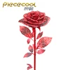 Piececool Romantic Rose 3D metal puzzle  Assembly metal Model kit DIY 3D Laser Cut Model puzzle toys for children Lover Gift 4
