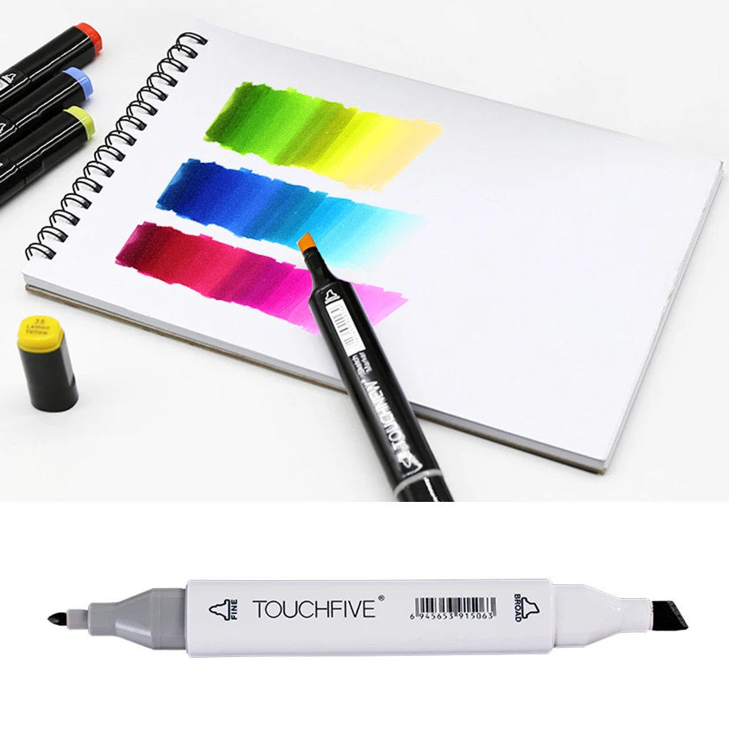 Dual Tips Permanent Marker Pen Alcohol Based Markers White for Art Supplies Pens Artist Coloring Highlighters Kits Double Head Dual Tips Permanent Marker Pen Alcohol Based Markers White for Art Supplies Pens Artist Coloring Highlighters Kits Double Head