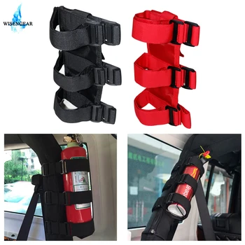 

Car Roll Bar Fire Extinguisher Fixed Holder Oxford Cloth Fire Extinguisher Belt Strap For Jeep Wrangler 1987-2017 ATV UTV