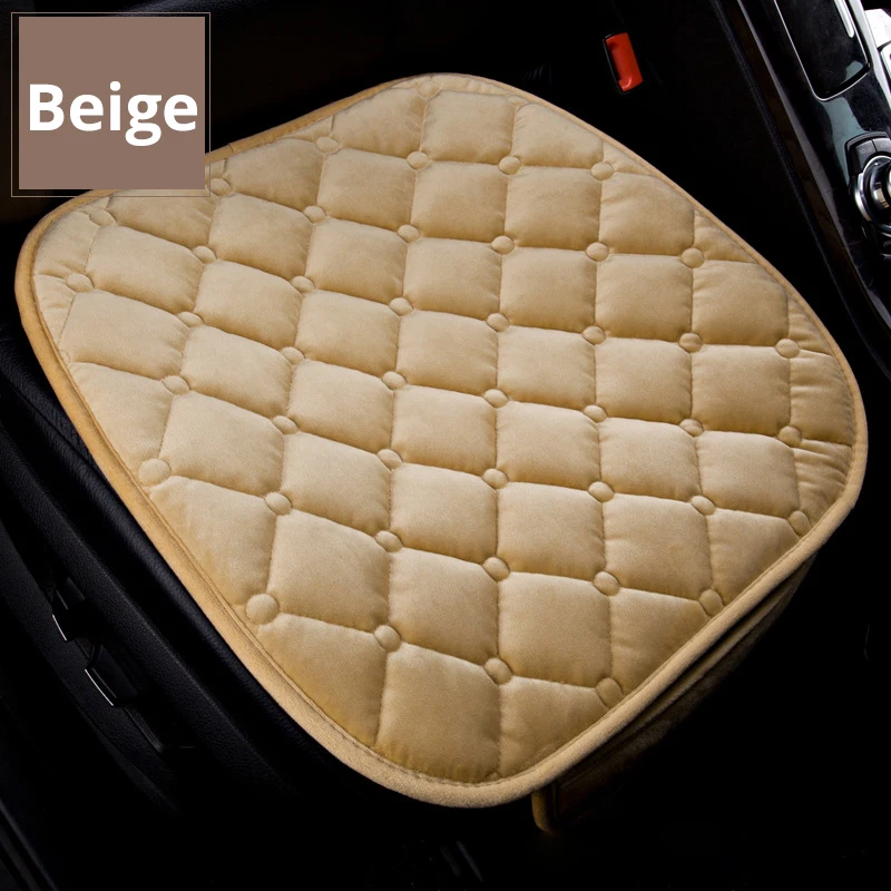 beige front 1 piece Универсальный чехол для автомобильных сидений, подушка на переднее и заднее сиденье, чехол на сиденье для автомобильного стула, протектор, коврик, аксессуары для интерьера - Название цвета: beige front 1 piece
