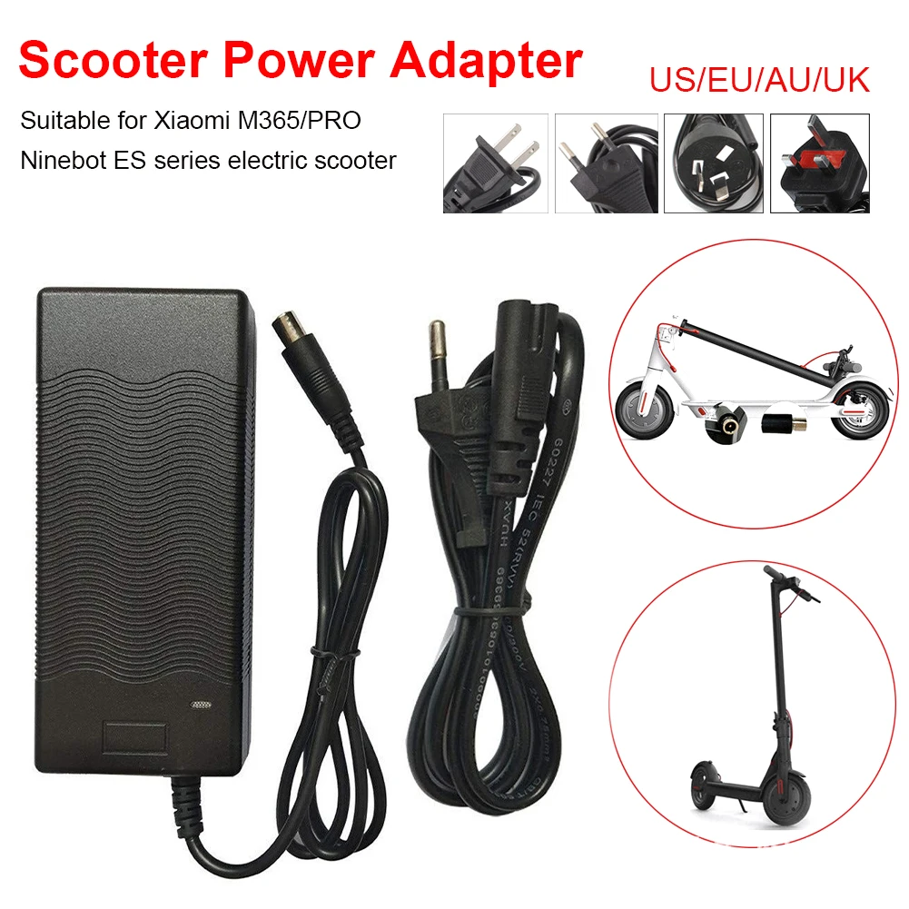 Chargeurs de Batterie de Trottinette, Chargeur xiaomi M365, Chargeur de  Scooter électrique 42V 2A, Chargeur de Scooter de Remplacement pour Xiaomi  (Prise UE (25A, 220V)) : : Sports et Loisirs