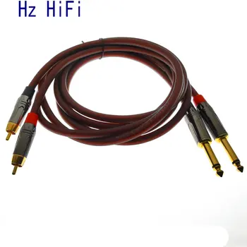 

1Piar Hi-end 6.35mm Male 1/4 inch to RCA Male Pro Music Speakers Amplifier Mixer Audio Cable