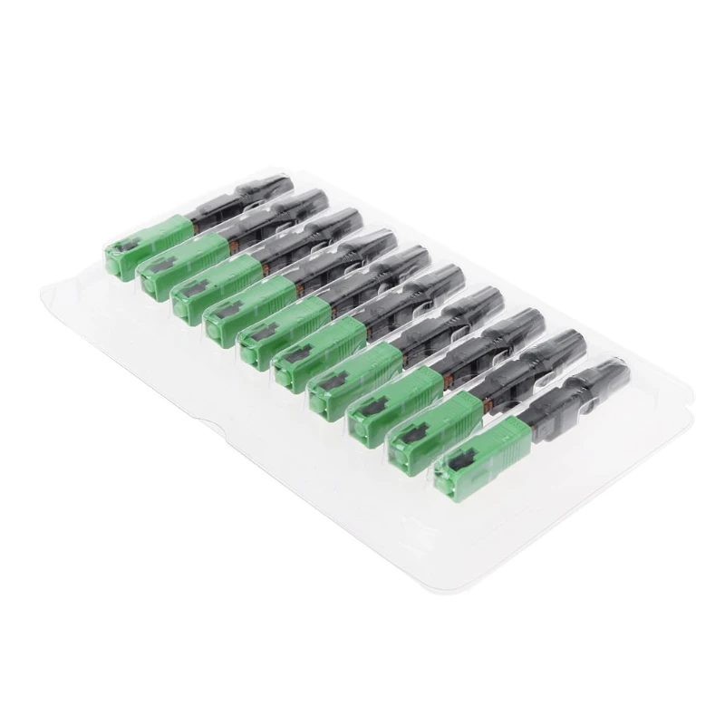 

100 Pcs SC/APC Optical Fast Connector Ear Adapter Fiber Quick Connector Flange 50PB
