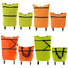 1 шт. складная сумка для похода в магазин Эко сумка тележка с колесами многоразовые большие сумки для покупок тележка продуктовая сумка