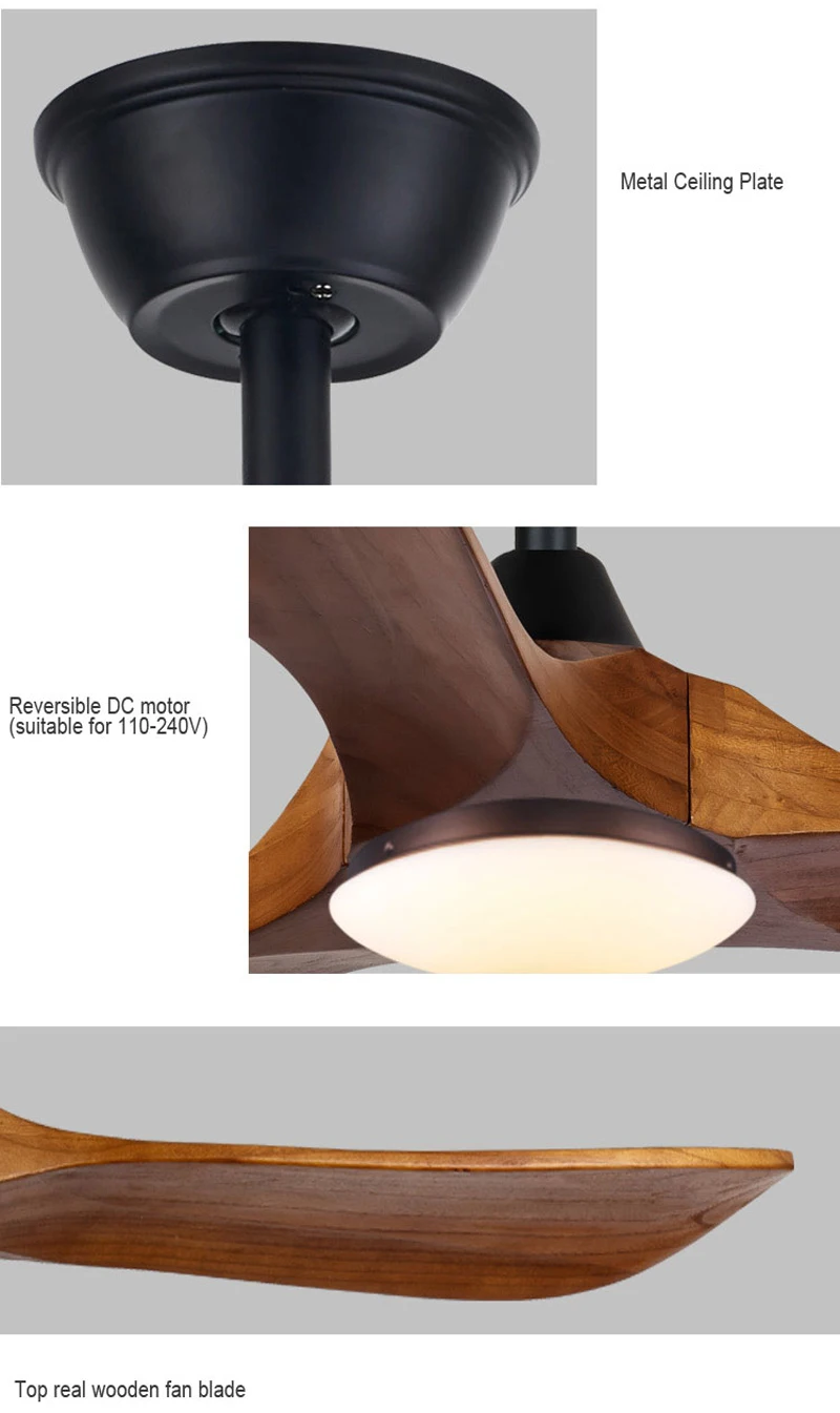Modern Reversible DC Ceiling Fan 3 Blade Ceiling Fan ceiling fan led ceiling fan lights led fan light with Light LED Remote Control Super Quiet