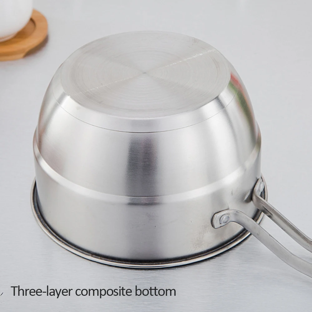 Двухслойный антипригарный суповый ковш для молока многоцелевой котел горячий горшок с пароваркой композитная вакуумная кастрюля из нержавеющей стали