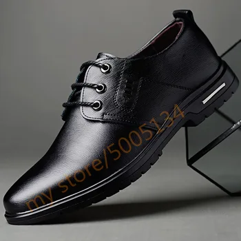 

Classic Men Dress Shoes Leather Wingtip Carved Italian Formal Oxford Plus Size PU Leather Business Shoes Office Luxury Shoes new