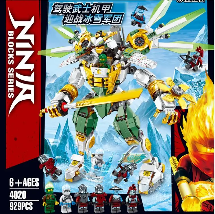 

New 2019 Ninjagoed Lloyd's Titan Mech Spinjitzu Building Blocks Bricks Compatible Lepining 70676 Ninja Toys For Children Gift