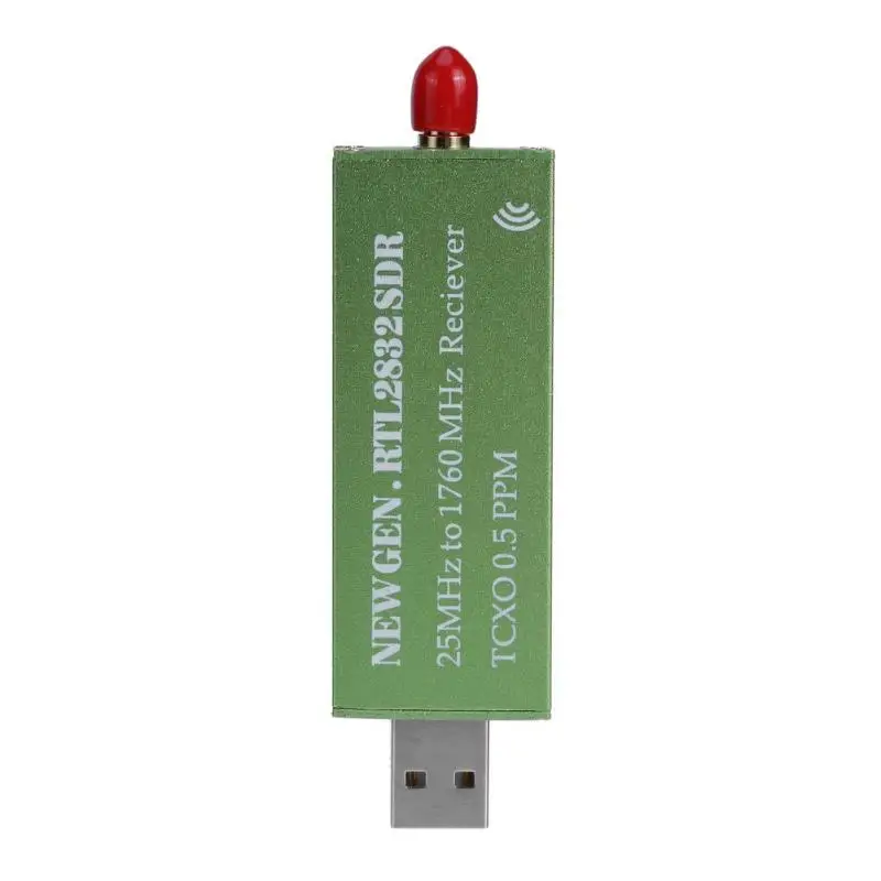 

ALLOYSEED Premium USB RTL-SDR With 0.5PPM TCXO AM FM NFM DSB Software Defined Radio SDR Receiver Metal Case SMA R820T2 RTL2832U