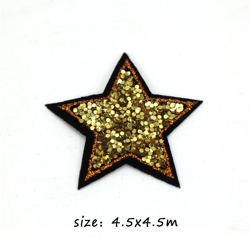 Star Stickers Rhinestone Applique 4.5cm 5pcs/lot Star 