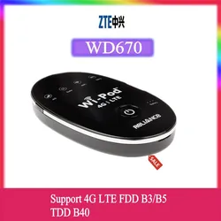 ZTE – routeur débloqué WD670, GSM, 4G LTE, 850/1800 / 2300 MHZ, déverrouillage, jusqu'à 31 utilisateurs de WiFi 