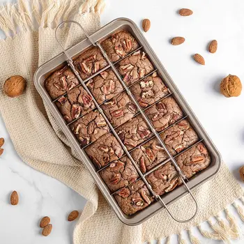 

Professional Bakeware 18 Cavity Baking Tools Easy Cleaning Mold Grid Chocolate Square Pan Baking Cake Non-stick Brownie A8S4